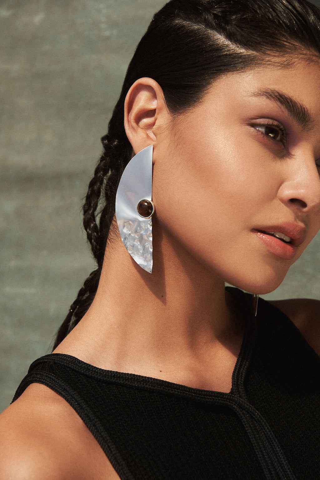 Aretes Luna Plata